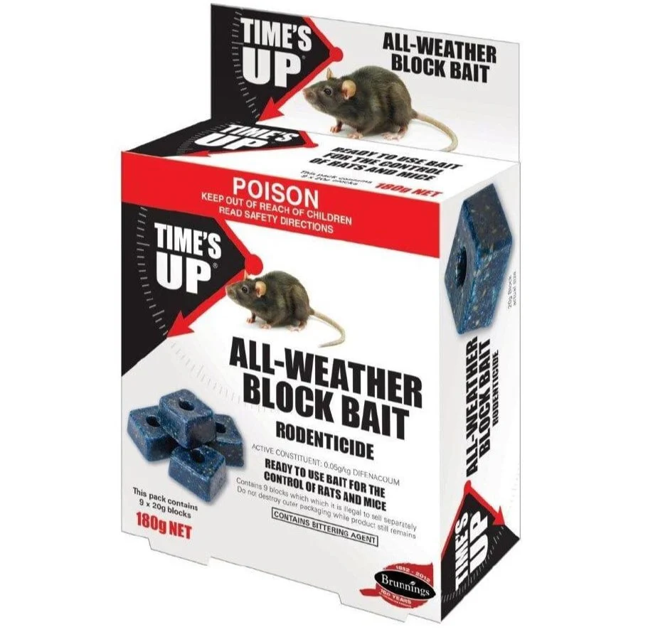 Time's Up All Weather Rodent Block Baits 180 g