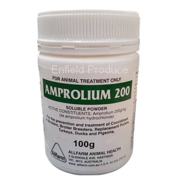Amprolium 200 Coccidiosis Medicine for Chickens 100g