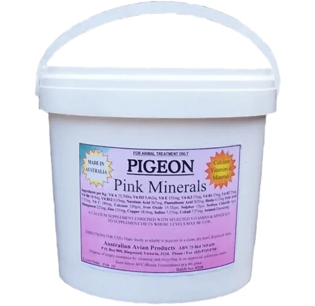 Australian Avian Pigeon Pink Minerals