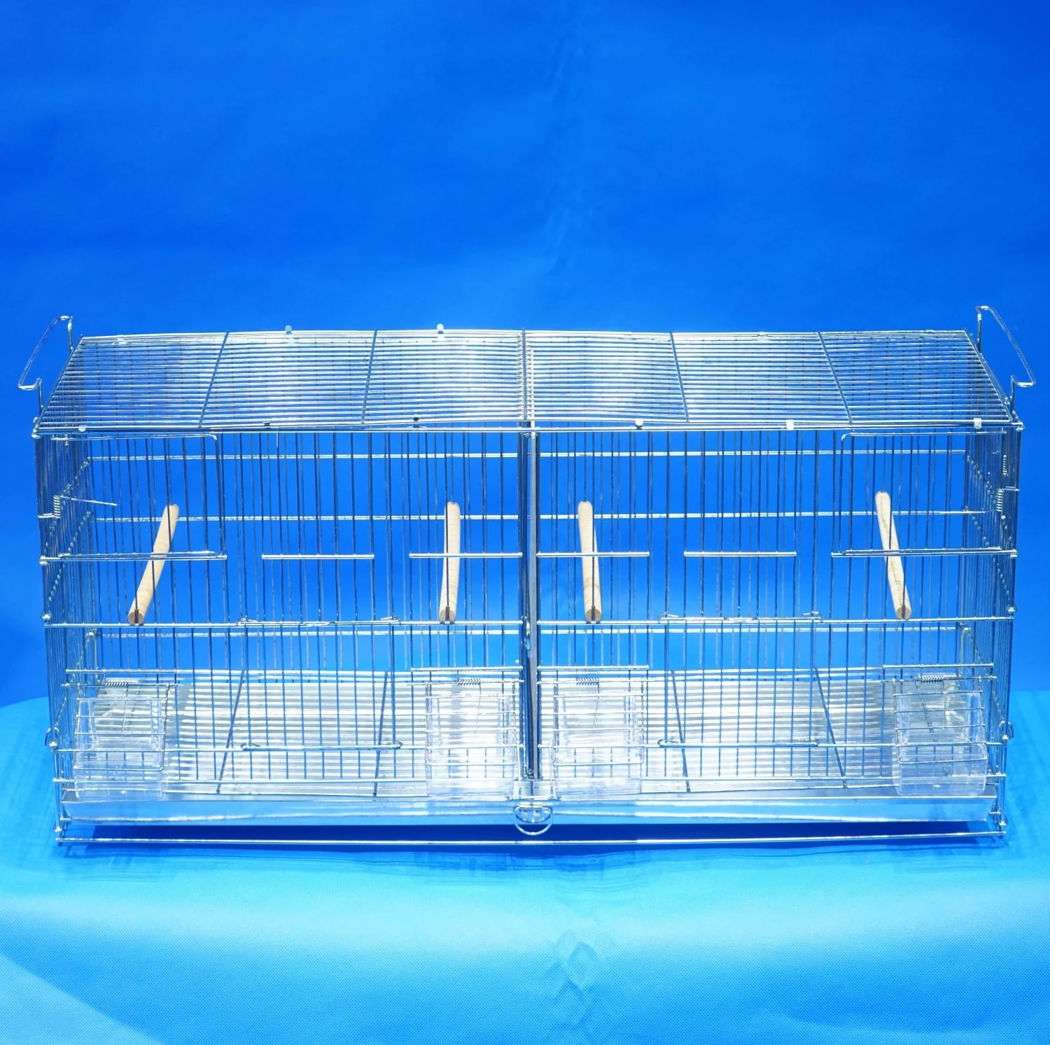 Bird Breeder Cage 76cm Galvanised Stackable with Removable SOLID DIVIDER (2421) - Image 2