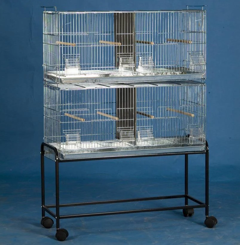 Bird Breeder Cage 76cm Galvanised Stackable with Removable SOLID DIVIDER (2421) - Image 3