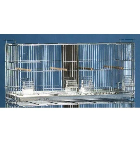 Bird Breeder Cage 76cm Galvanised Stackable with Removable SOLID DIVIDER (2421) - Image 4