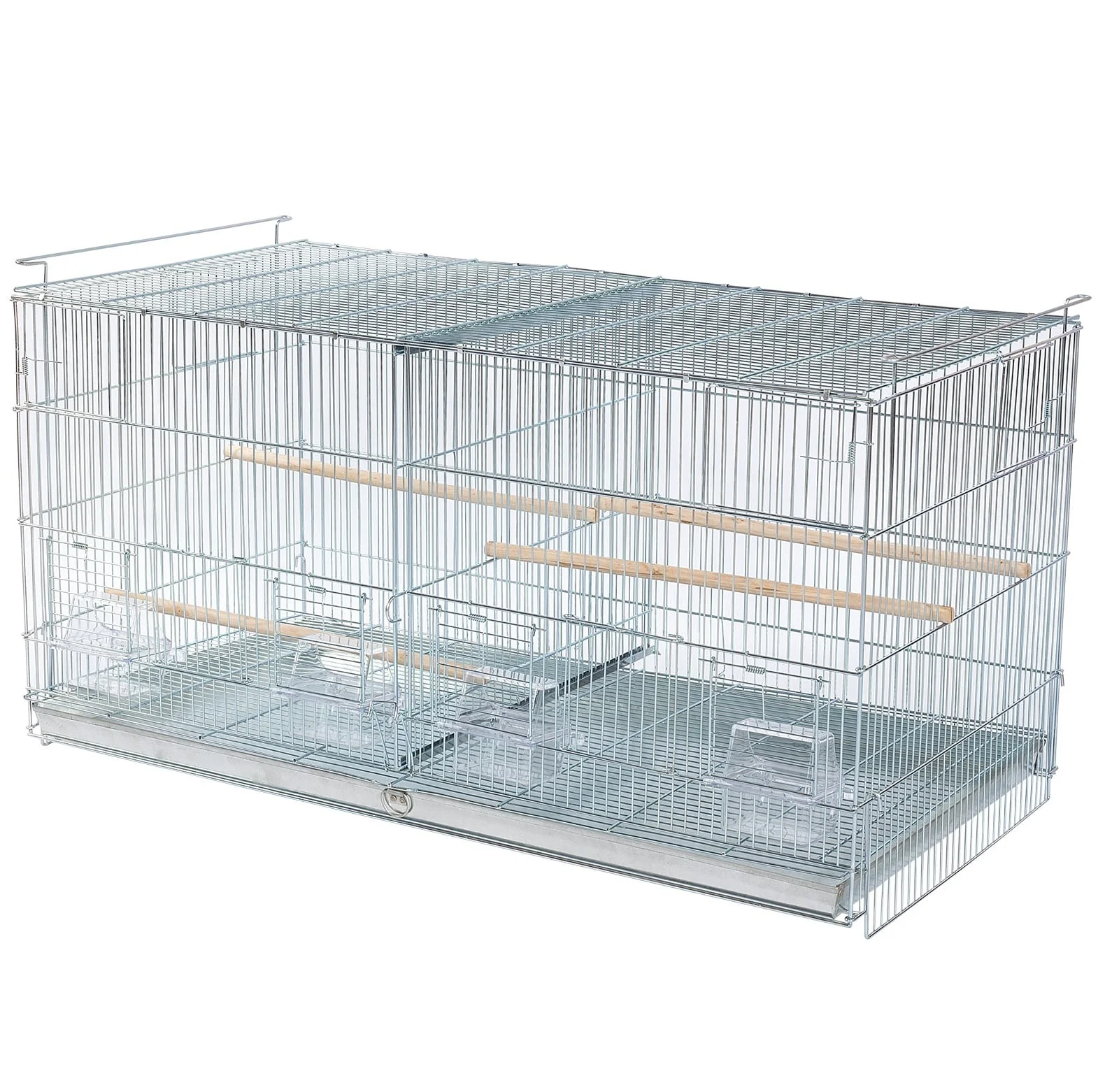 Bird Breeder Cage 90 cm Galvanised Stackable with Removable WIRE DIVIDER (2481)