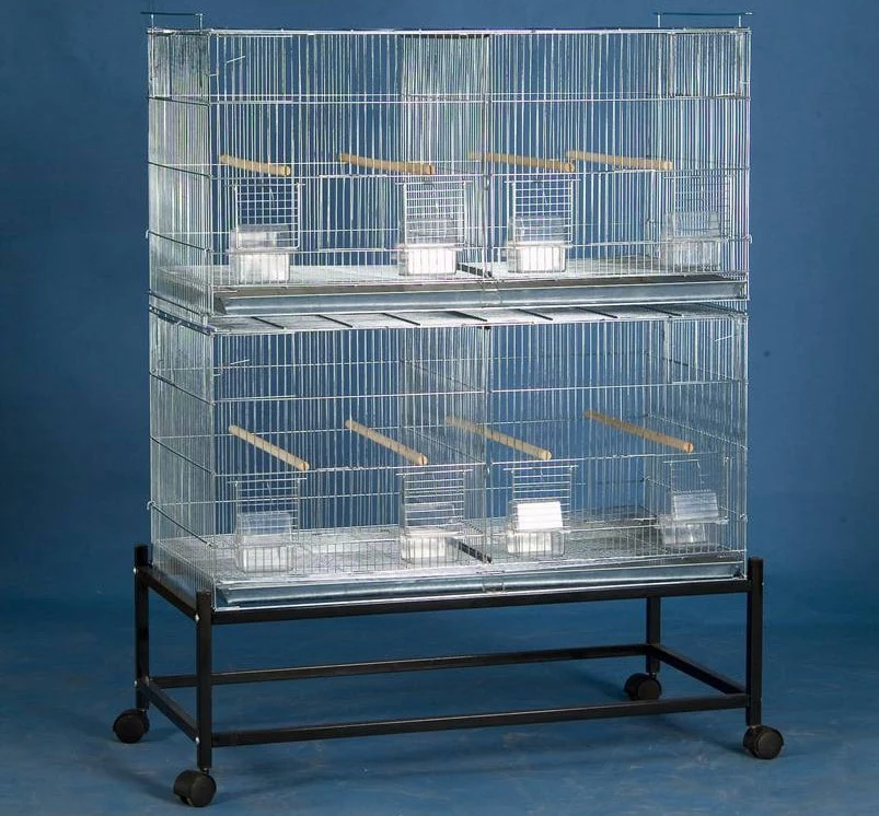 Bird Breeder Cage 90 cm Galvanised Stackable with Removable WIRE DIVIDER (2481) - Image 3