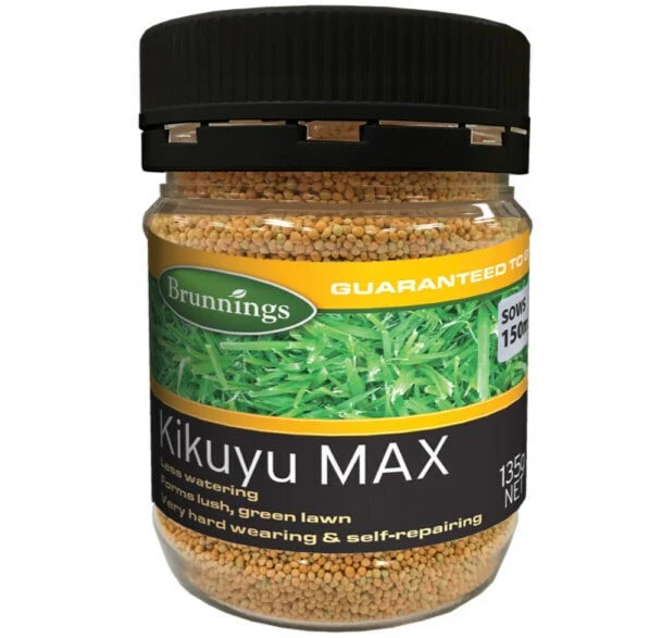 Brunnings Kikuyu Max Lawn Seed 135 grams