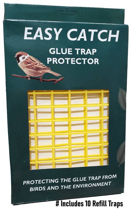 Easy Catch Insect Glue Trap Protector with 10 REFILL TRAPS