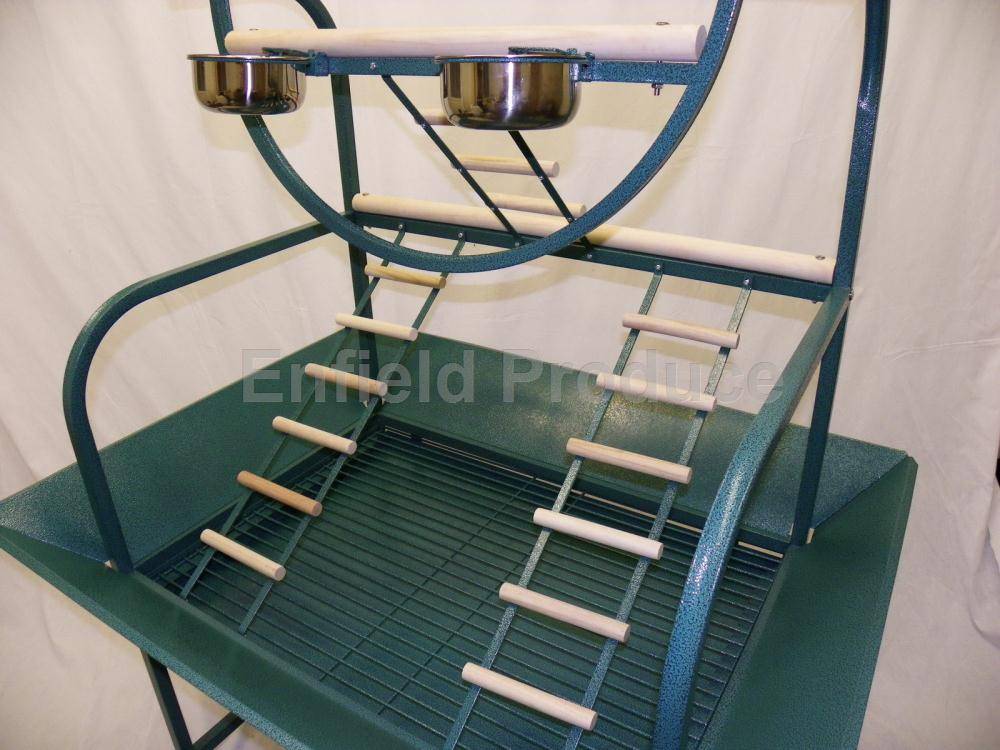 Extra Large Metal Parrot Stand on Wheels - Image 4