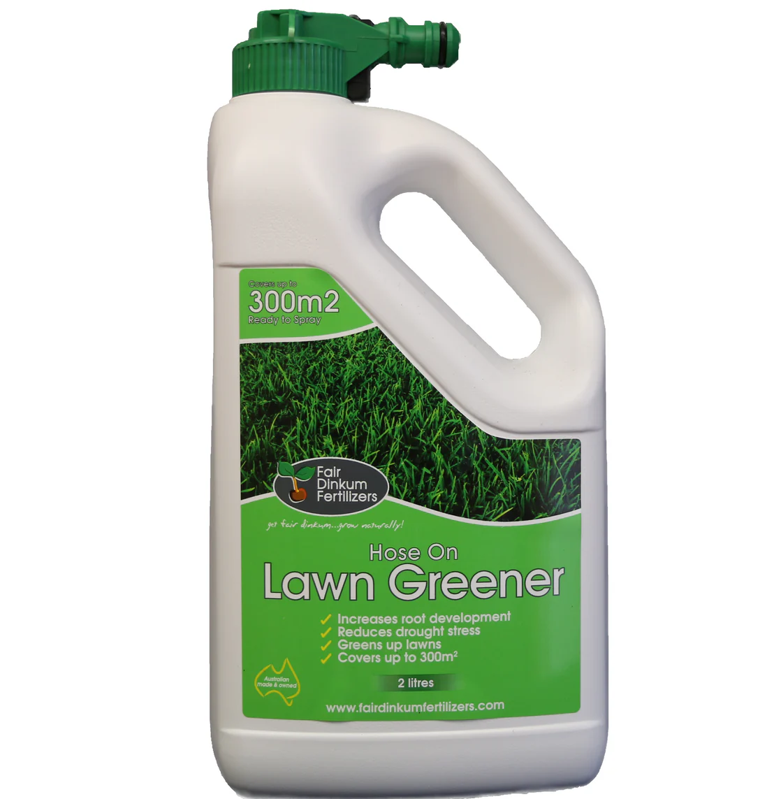 Fair Dinkum Fertilizers Lawn GREENER 2 Litre Hose-On