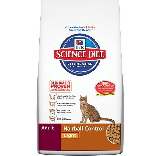 Feline Hairball Control Light 1.5 kg - Hills Science Diet Cat Food