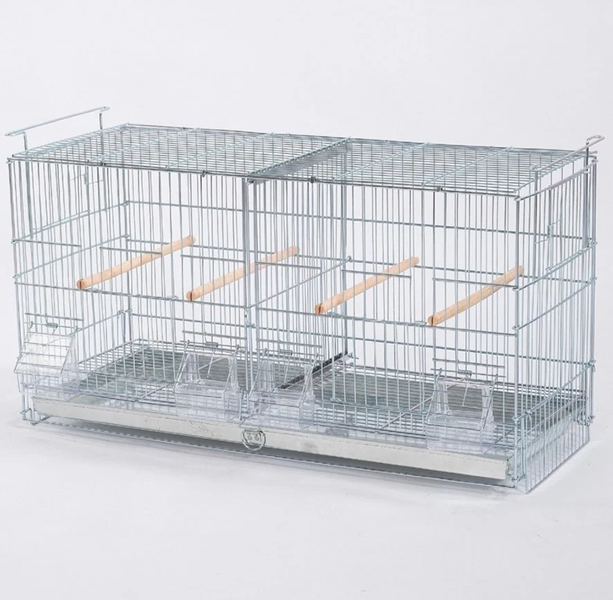 Canary Breeder Cage 67cm Galvanised Stackable with Removable WIRE DIVIDER (2411)