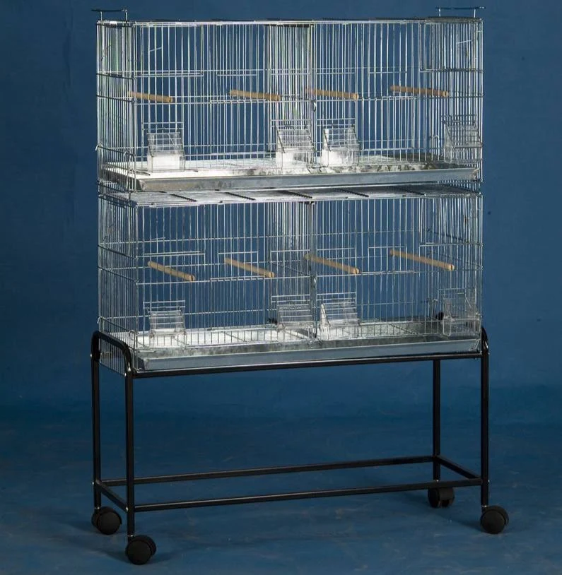 Canary Breeder Cage 67cm Galvanised Stackable with Removable WIRE DIVIDER (2411) - Image 2
