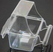 Hooded Cage Feeder with Perch (Clear)