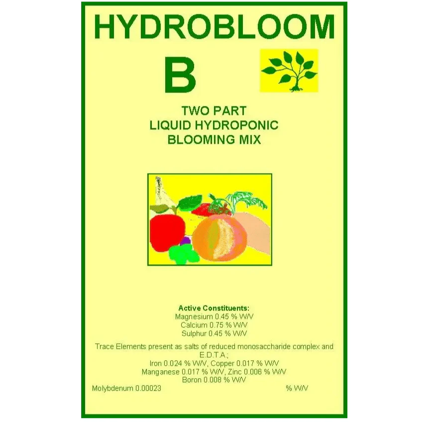 HydroBloom B: Liquid Hydroponic Blooming Mix