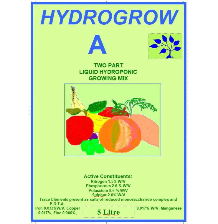 HydroGrow A: Liquid Hydroponic Growing Mix