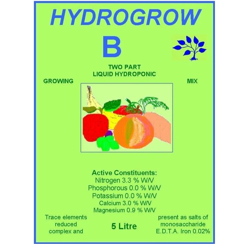 HydroGrow B: Liquid Hydroponic Growing Mix