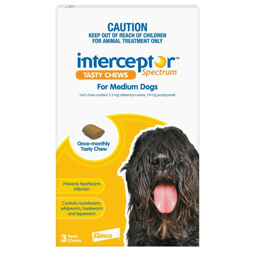 Interceptor Spectrum 11-22kg Medium Dog YELLOW Chews