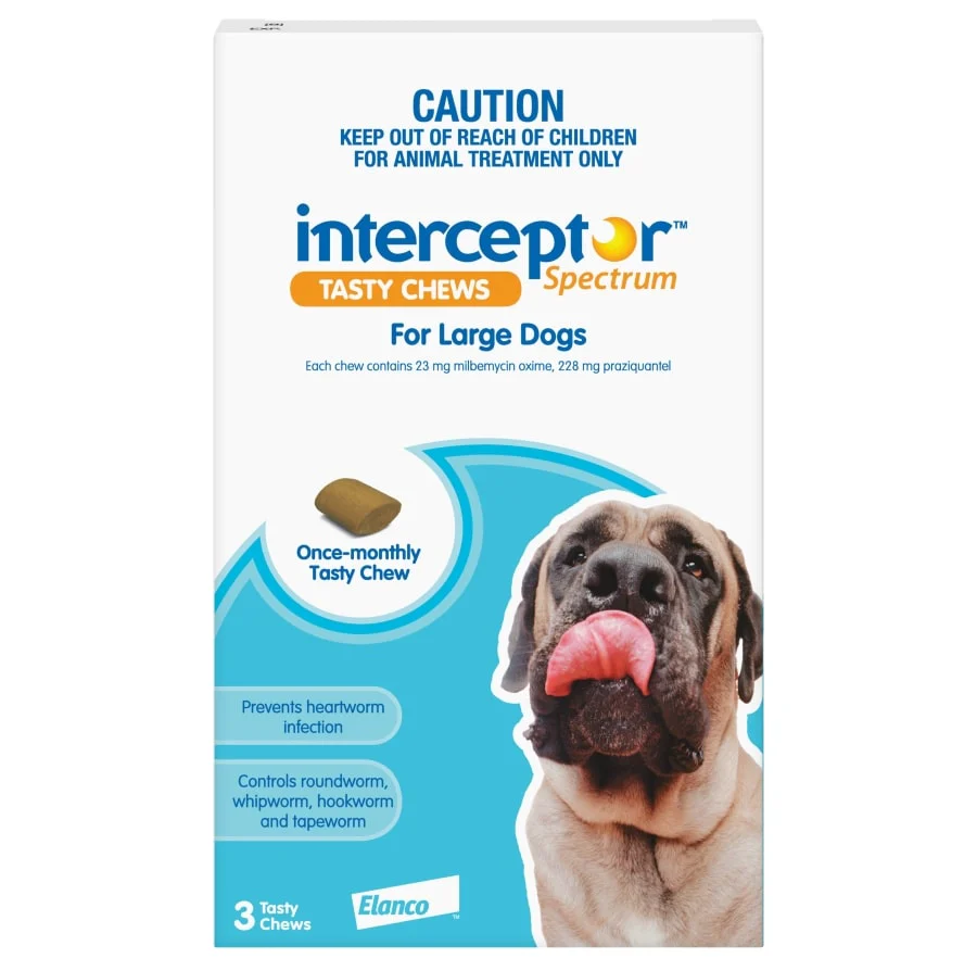 Interceptor Spectrum 22-45kg Large Dog BLUE Chews