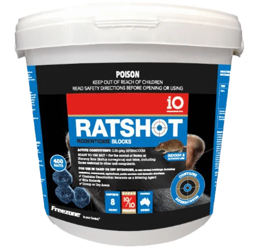 iO Ratshot BLOCKS Blue Difenacoum 800g