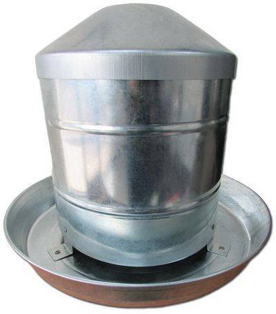 Ipetz Chook Hopper Galvanised Chicken Feeder