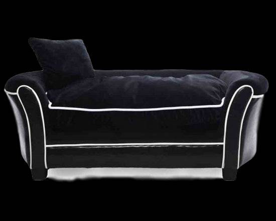 PetObsessed Velvet Luxury Black Velvet Dog Sofa - Image 3