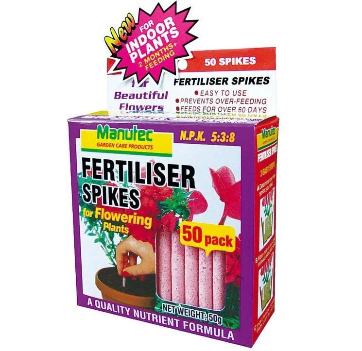 Manutec Plant Fertiliser Spikes FLOWERING (50 pk)