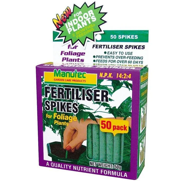 Manutec Plant Fertiliser Spikes FOLIAGE (50 pk)