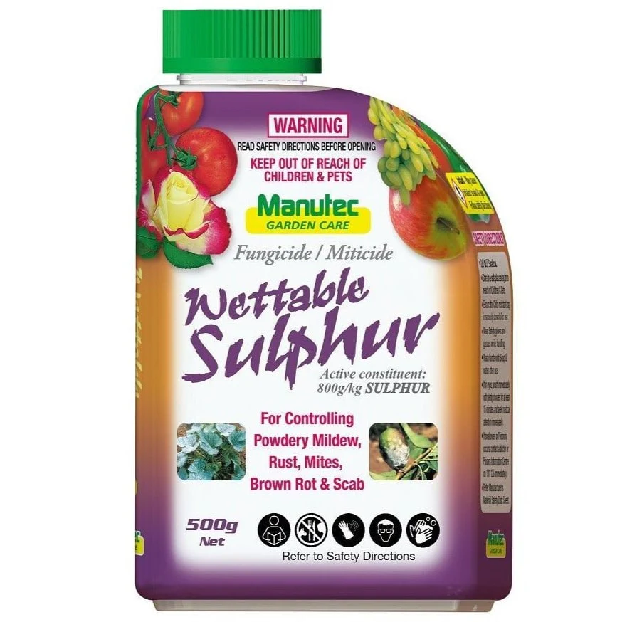 Manutec Wettable Sulphur Fungicide & Miticide 500g