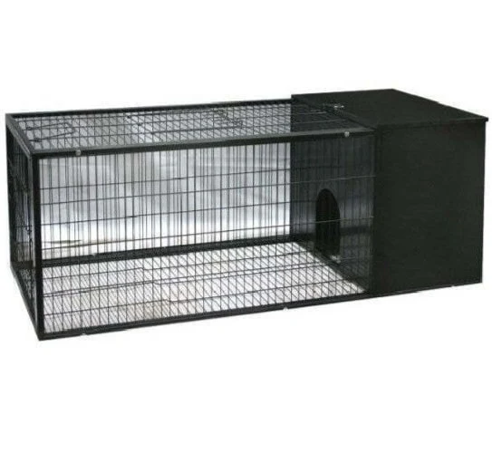Metal Rabbit Hutch 1.5m (Black)
