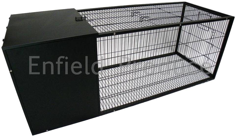 Metal Rabbit Hutch 1.5m (Black) - Image 2