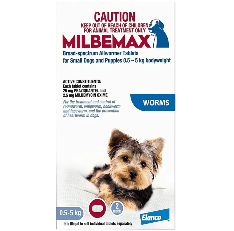 Milbemax Dog Allwormer 0.5-5kg | 2 TABS