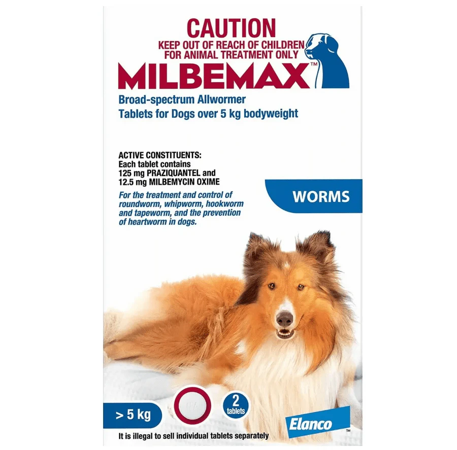 Milbemax Dog Allwormer 5kg-25kg | 2 TABS