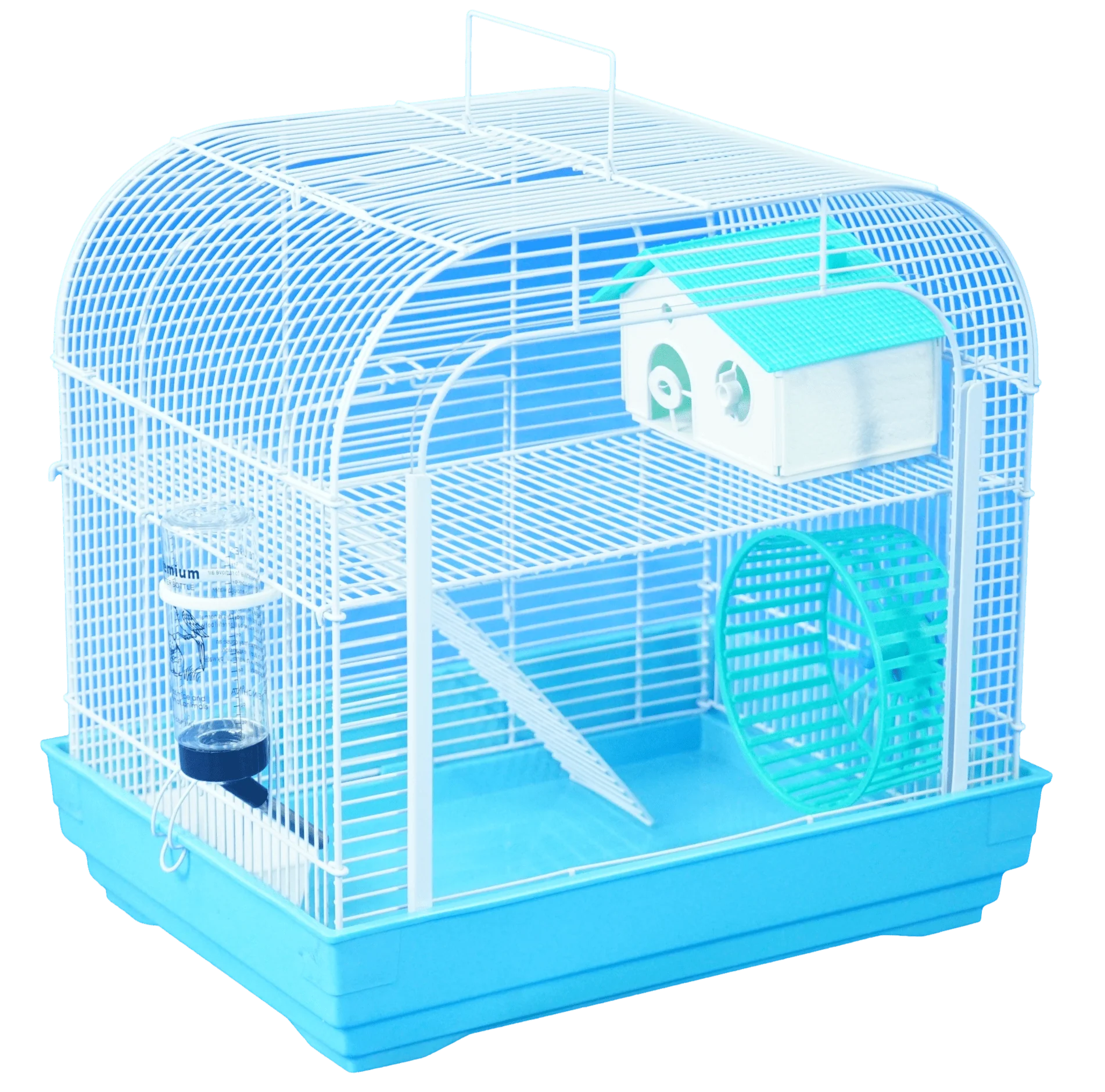 Mouse Cage Double Storey Clear Front View (3484)