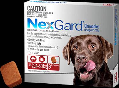 Nex-Gard Flea and Tick Chews for EXTRA LARGE Dog 25.1-50kg