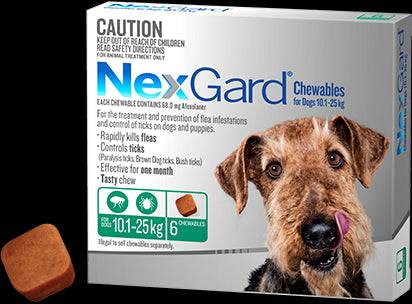 Nex-Gard Flea and Tick Chews for LARGE Dog 10.1-25kg