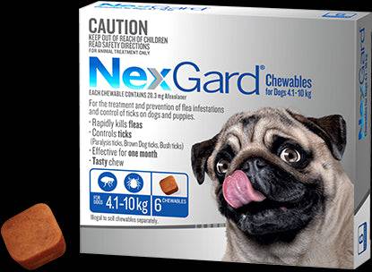 Nex-Gard Flea and Tick Chews for MEDIUM Dog 4.1-10kg
