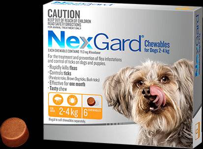 Nex-Gard Flea and Tick Chews for V SMALL Dog 2-4kg