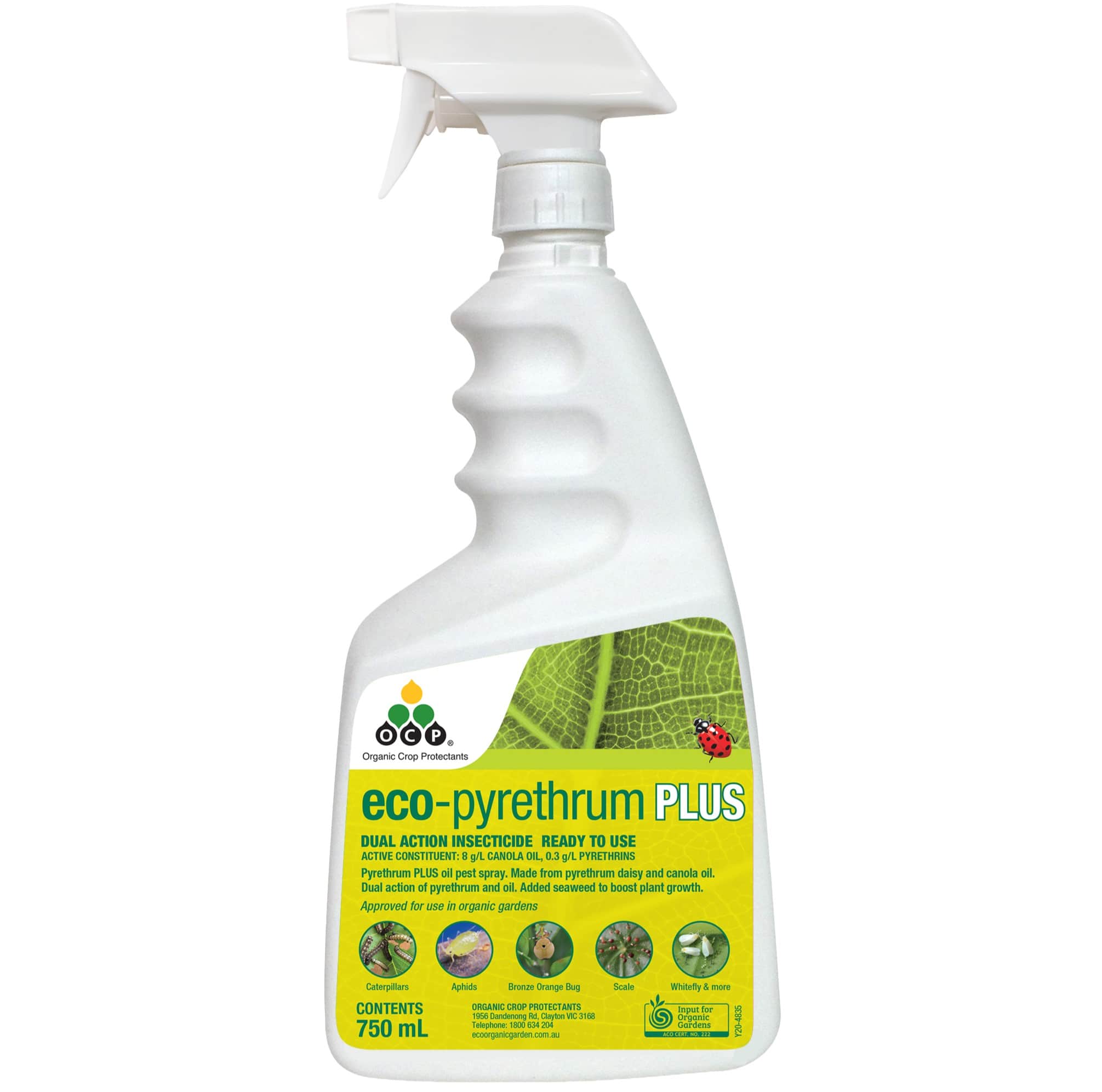 OCP eco-pyrethrum PLUS 750ml RTU | Organic Insecticide Spray