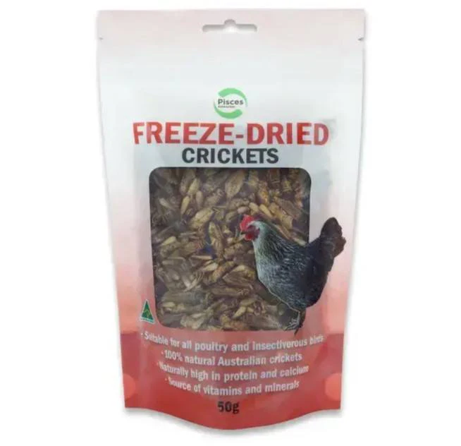 Pisces Freezedried Crickets 50g | Poultry Treat For Chickens