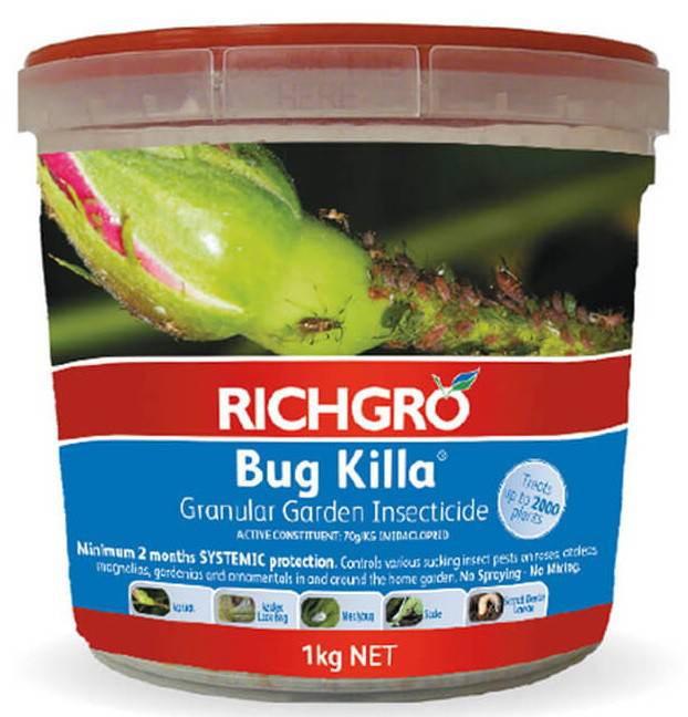 Richgro Bug Killa Granular Garden Insecticide 1kg Bucket.