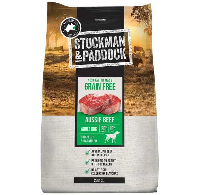 Stockman & Paddock Grain Free Aussie Beef Adult Dog Dry Dog Food 20kg