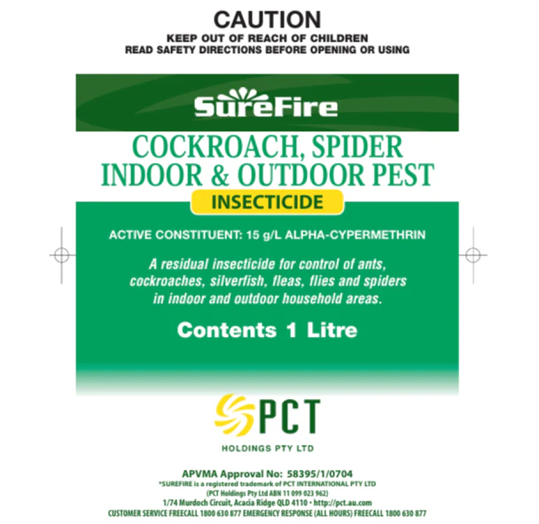 Surefire Cockroach, Spider Indoor & Outdoor Pest Insecticide - Image 3