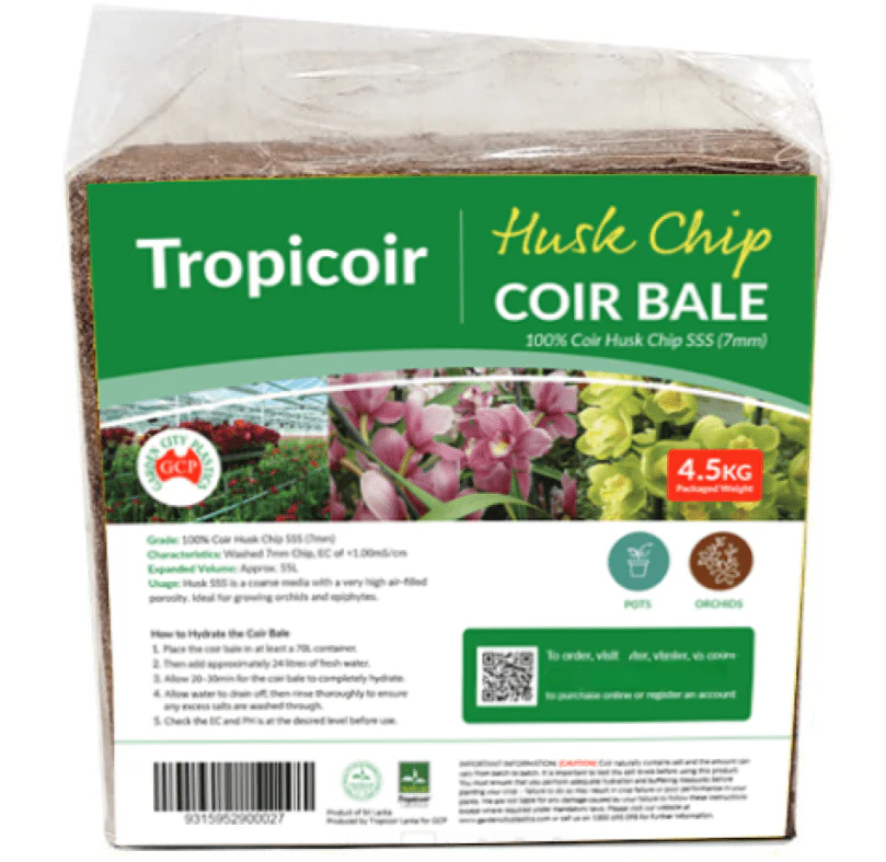 Tropicoir Husk Coir Chip Bale for Orchids
