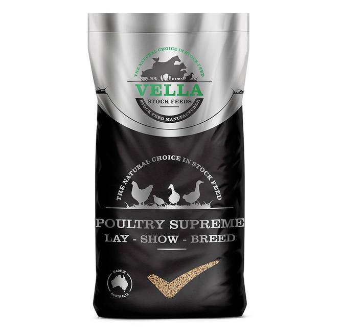 Vella Poultry Supreme LAY - SHOW - BREED Layer Pellets