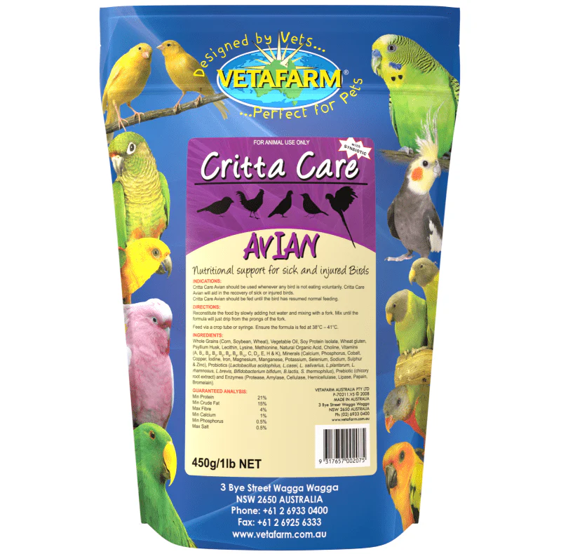 Vetafarm Avian Crittacare 450g - Image 3