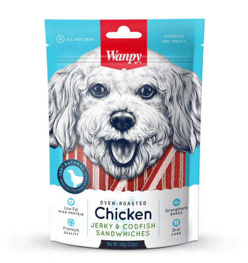 Wanpy Chicken and Codfish Sandwich 100G